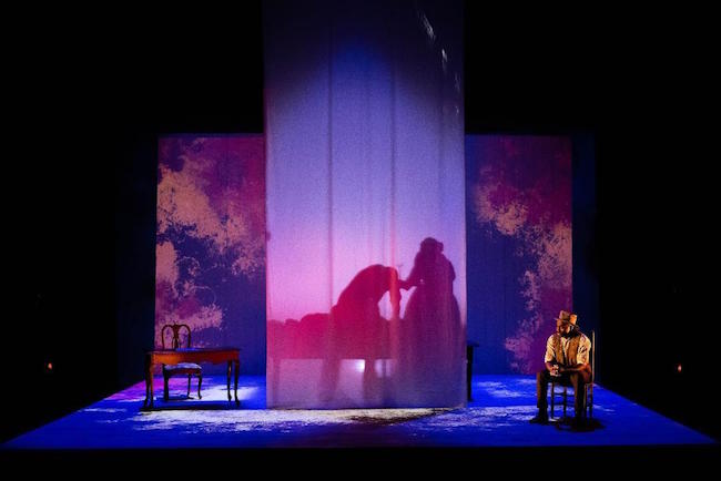 A scene from The Black Rep's 'Behind the Sheet,' a fact-based play about the use of Black slave women for experimental surgeries, by Charly Evon Simpson; photo by Philip Hamer.