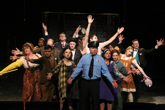 A scene from New Line Theatre's 2022 production of 'Urinetown,' photo by Jill Ritter Lindber