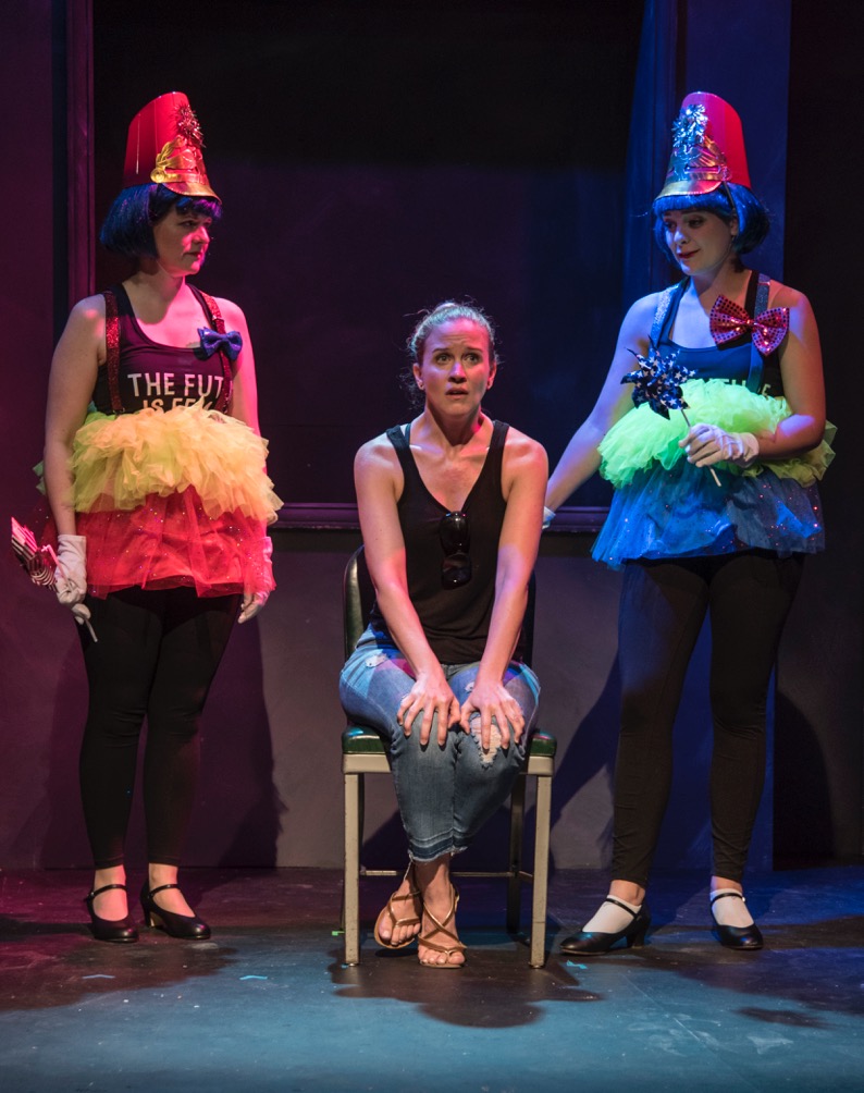 Colleen Baker, Erin Brewer and Carly Rosenbaum in 'Shut Up and Dance' by Barbara Blumenthal-Ehrlich, Directed by Wendy Greenwood, Photo by Patrick Huber