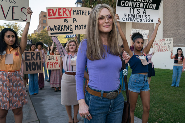 A group of women protesting for the ERA