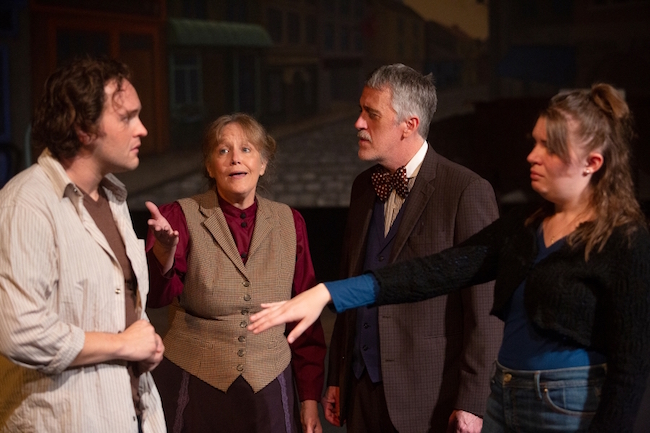 A scene from 'Bloomsday,' a charming romantic comedy in performance at the West End Players' Guild, photo by John Lamb. 