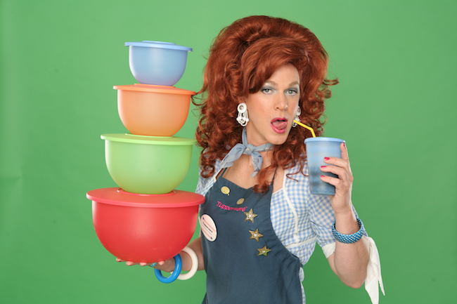 Dixie Longate brings her one-woman stand-up sales comedy, 'Dixie's Tupperware Party' to the Playhouse at Westport in St. Louis.