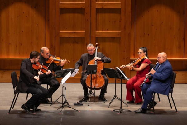 The Dalí Quartet and clarinetist Ricardo Morales. Photo courtesy of Bravo! Vail.