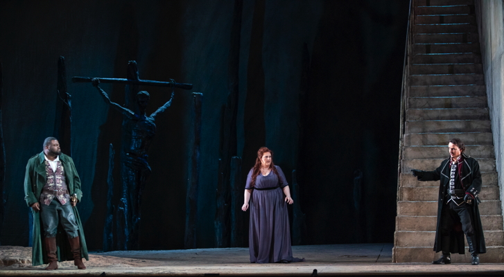 Three principal singers in Trovatore